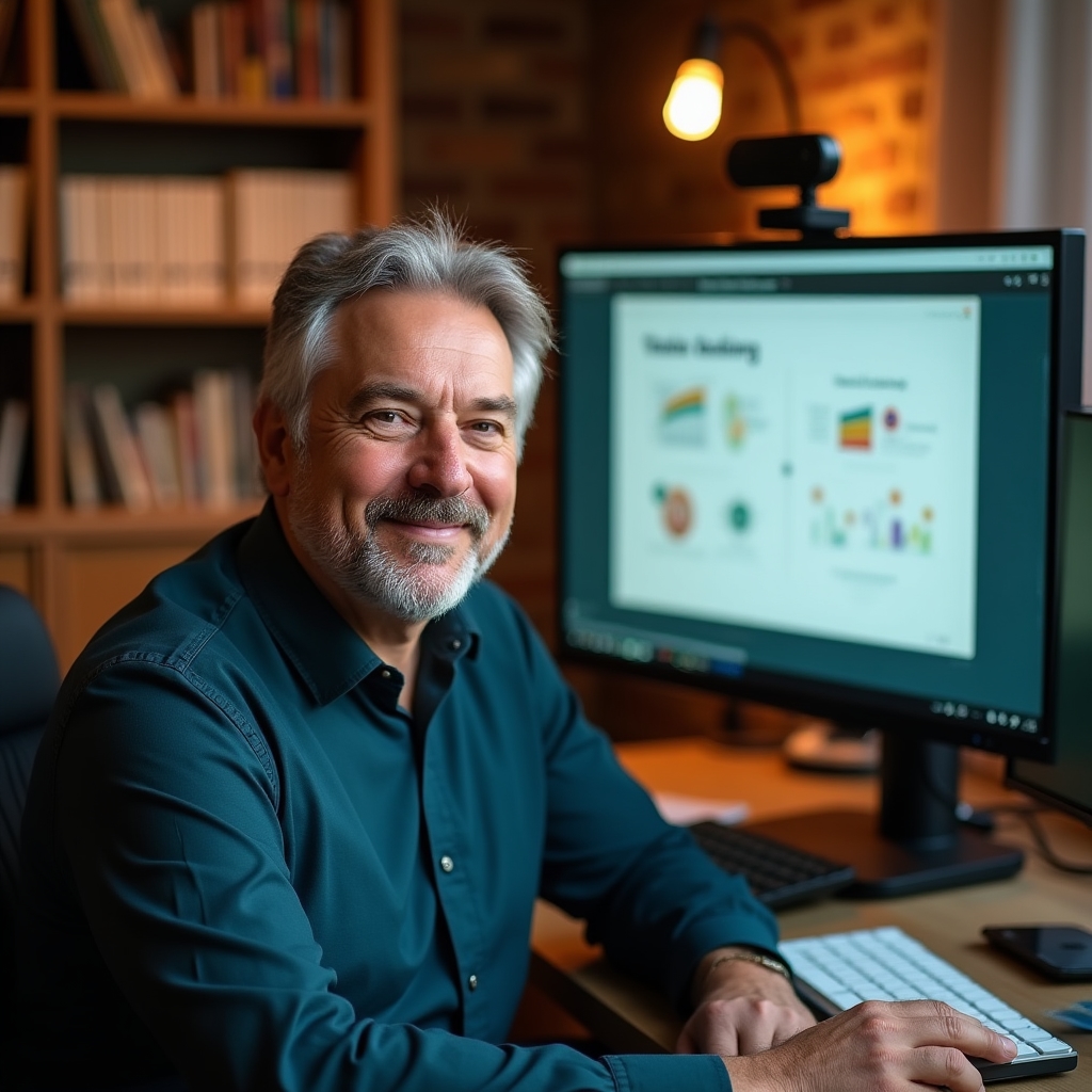 Online webinář o základech sestavování osobního rozpočtu s prezentací na obrazovce